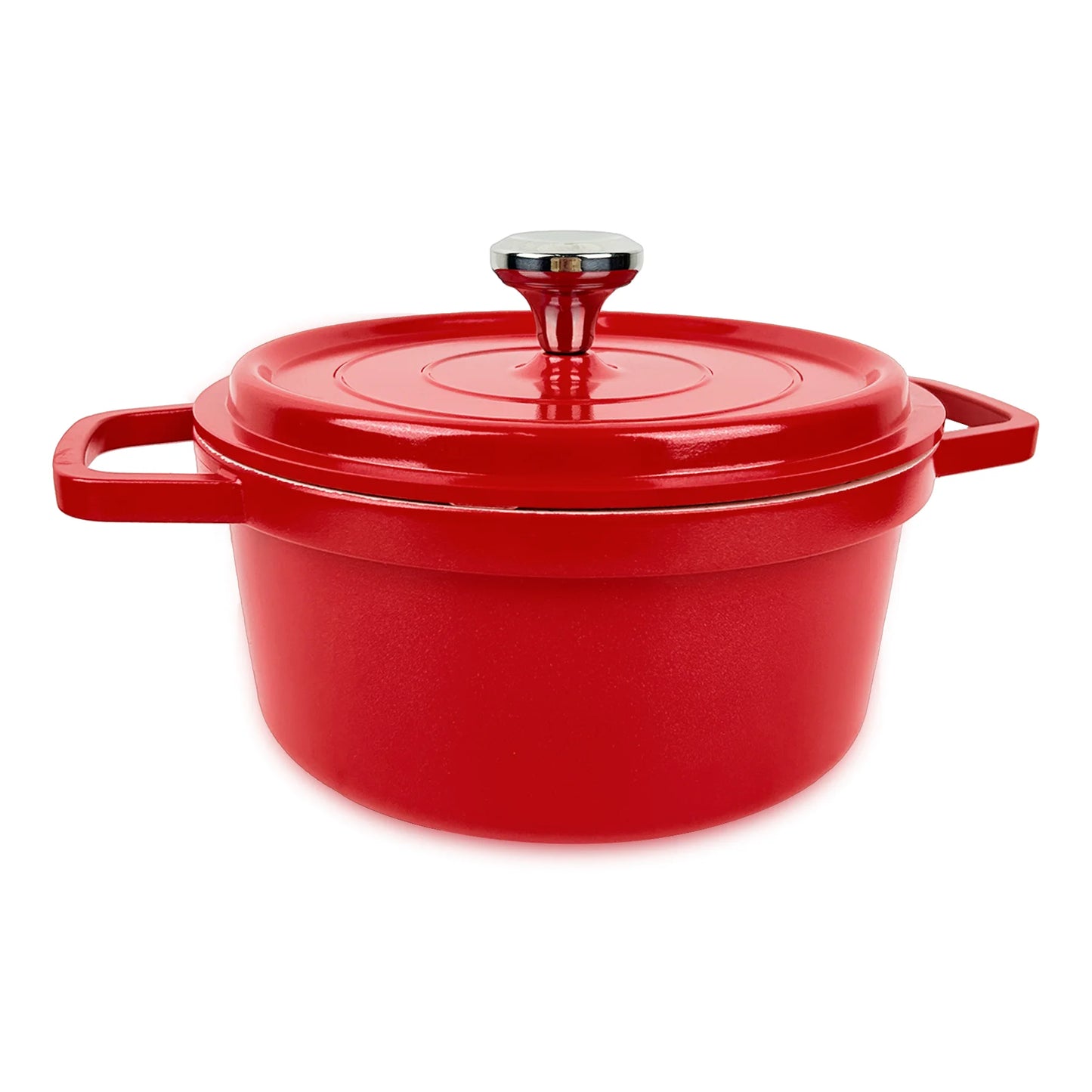Red Stock Pot Enameled Cast Aluminum Dutch Oven for Bread Baking Soup with Lid Non-stick Braising Earthenware Pots Cookware