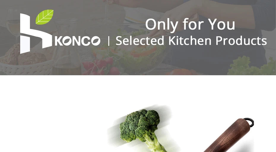 Konco Pure Iron wok cast iron pan Non-coated Pot General use for Gas and Induction Cooker 32cm Chinese Wok Cookware Pan