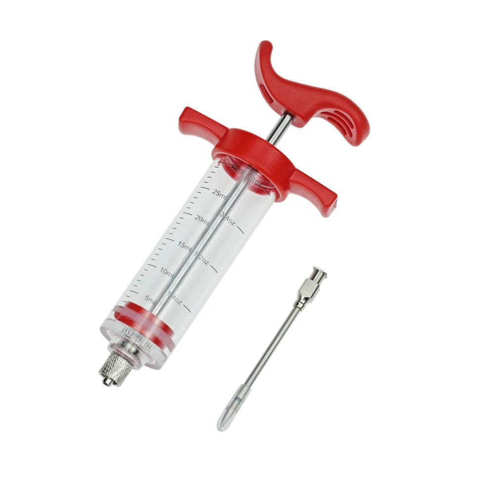 BBQ Meat Syringe Marinade Injector with Stainless Steel Needles Turkey Chicken Syringe Sauce Injection Kitchen Tools Accessorie