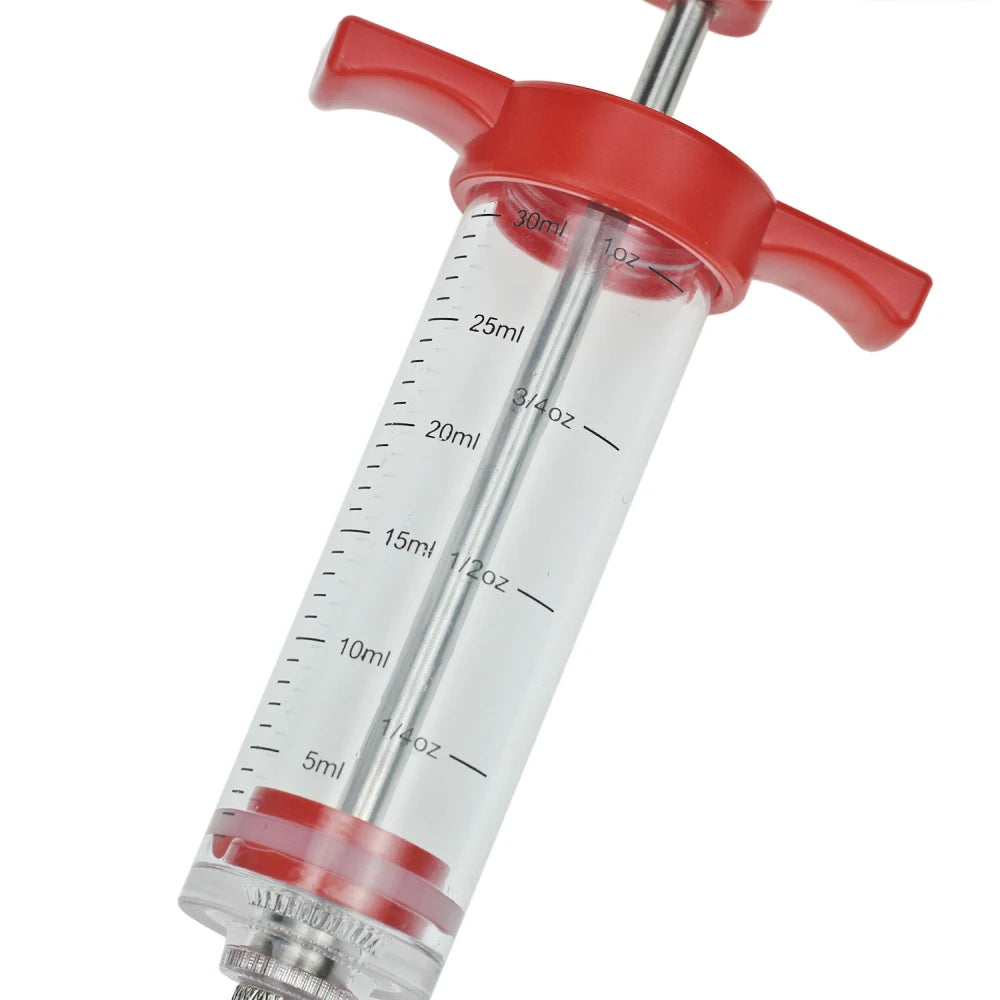 BBQ Meat Syringe Marinade Injector with Stainless Steel Needles Turkey Chicken Syringe Sauce Injection Kitchen Tools Accessorie