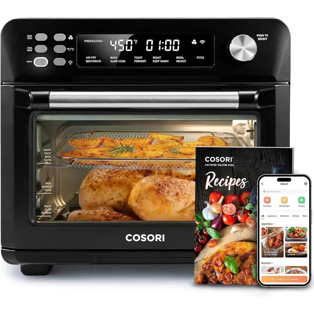 COSORI Toaster Oven Air Fryer Combo, 12-in-1, 26QT Convection Oven Countertop, Stainless Steel with Toast Bake and Broil