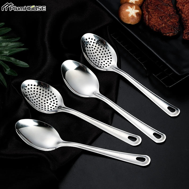 Stainless Steel Strainer Spoon Kitchen Colander Spoon Spoon Filter Strainer Food Scoop Perforated Skimmer Colander