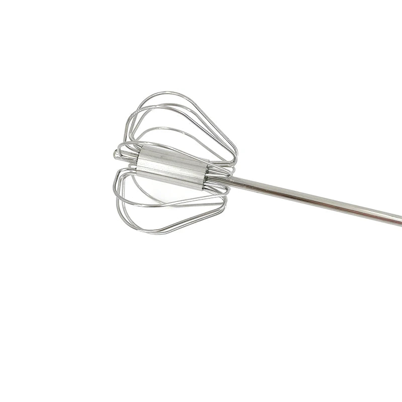 Semi-Automatic Egg Beater 304 Stainless Steel Egg Whisk Manual Hand Mixer Self Turning Egg Stirrer Kitchen Tools