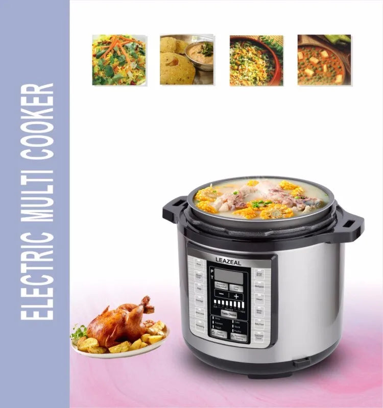 For Crock Pot Electric Pressure Cooker Stainless Steel Pot Electric 9 in 1 Electric Slow Cooker