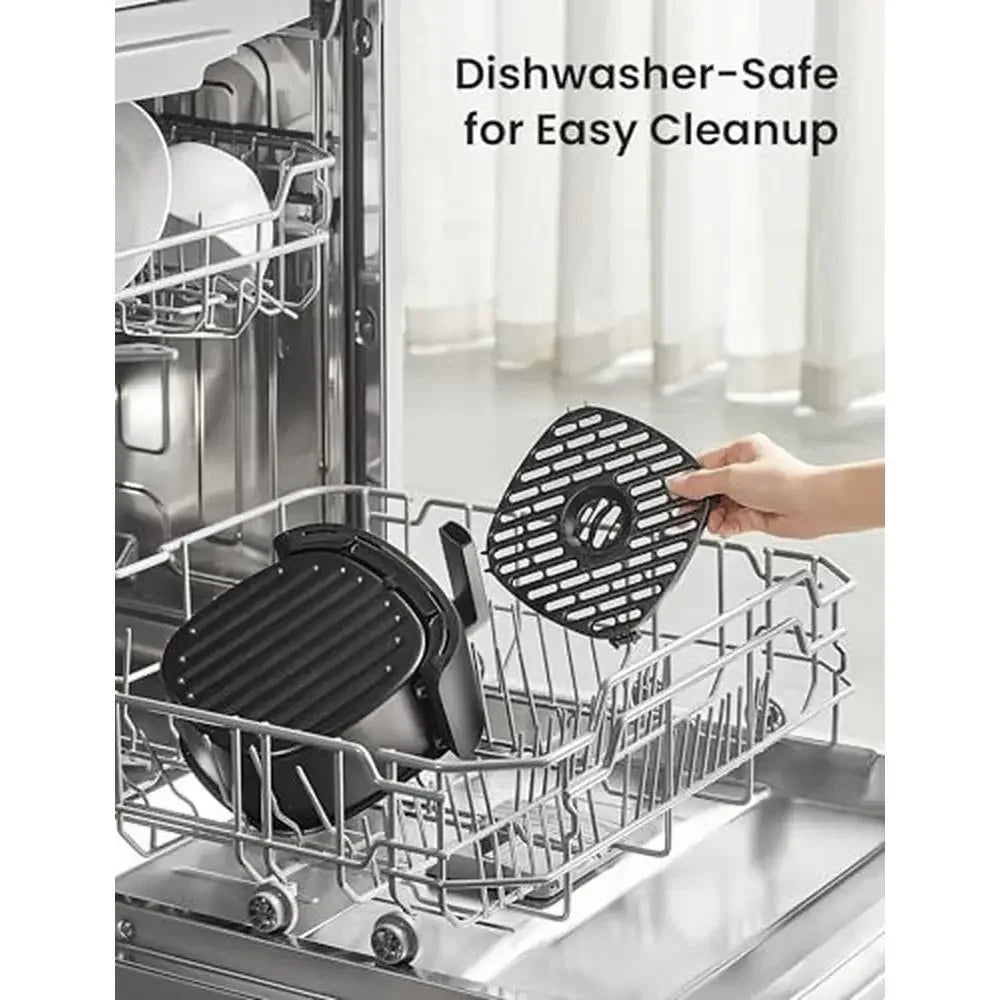 Compact 2.2QT Air Fryer 12 Menu Options Timer & Temp Control 180-400°F Dishwasher-Safe Rapid Air Circulation Tech Space Saving