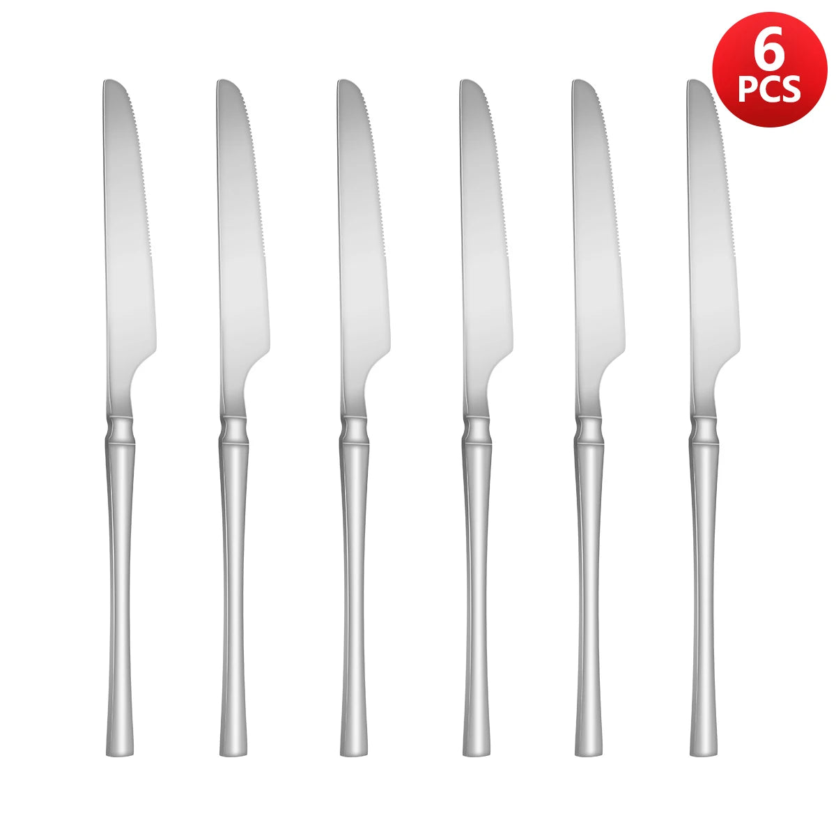 4/6/16/24pcs Silver stainless steel cutlery Steak knife and fork dessert spoon spoon and teaspoon Home restaurant cutlery set