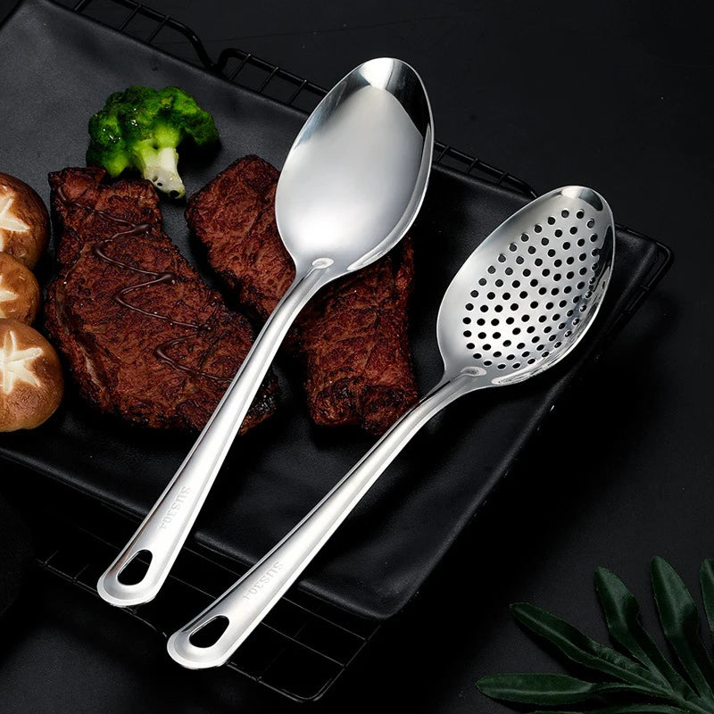 Stainless Steel Strainer Spoon Kitchen Colander Spoon Spoon Filter Strainer Food Scoop Perforated Skimmer Colander