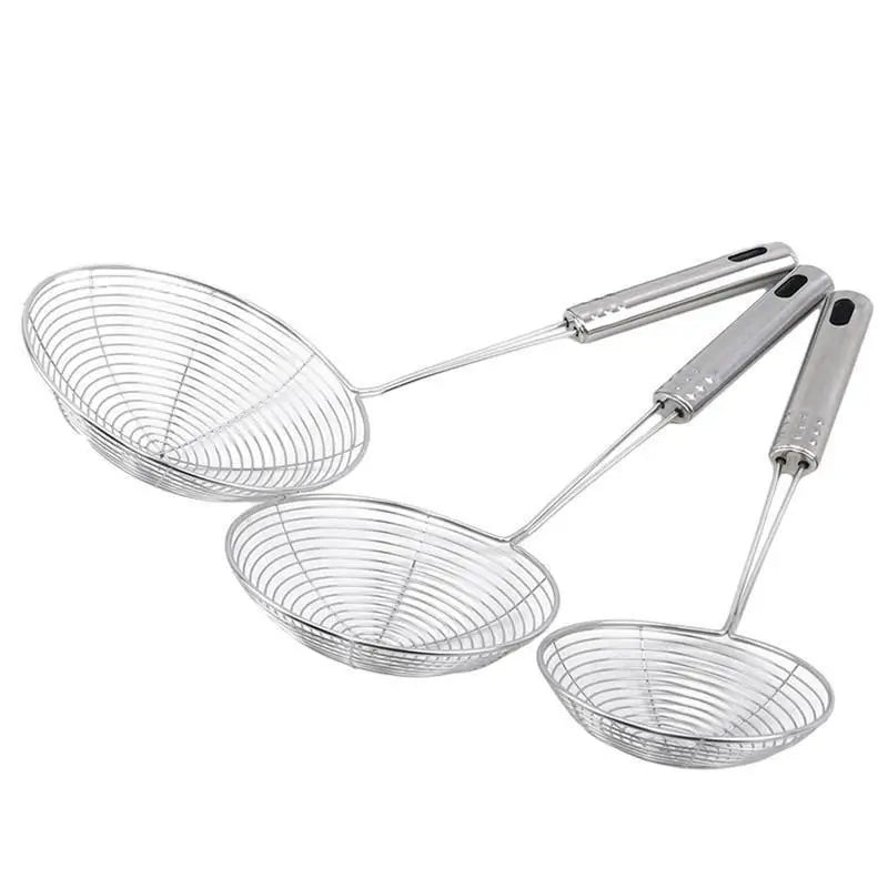 Stainless Steel Frying Strainer French Fries Spoon Wire Mesh Skimmer Colander Fryer Scoop Sieve Kitchen Supplies