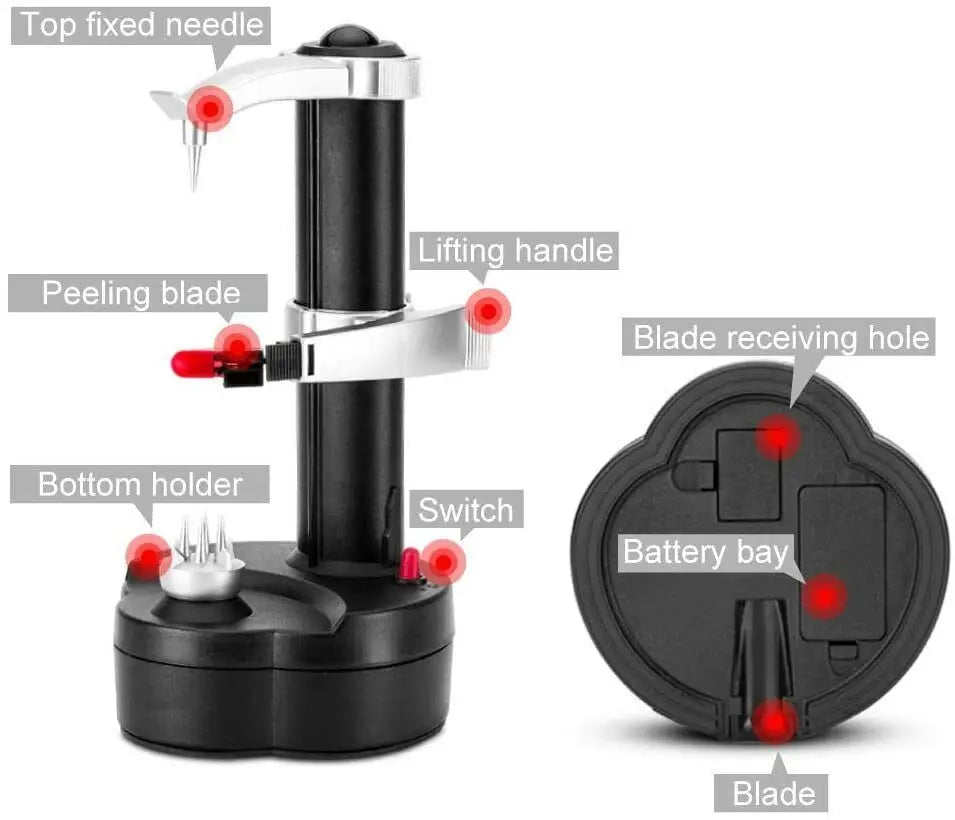Multifunction Electric Peeler For Vegetables Automatic Stainless Steel Apple Peeler Kitchen Potato Fruit Cutter Machine