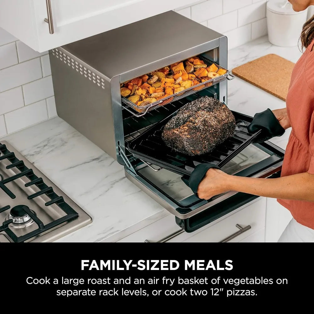 DT201 Foodi 10-in-1 XL Pro Air Fry Digital Countertop Convection Toaster Oven with Dehydrate and Reheat, 1800 Watts