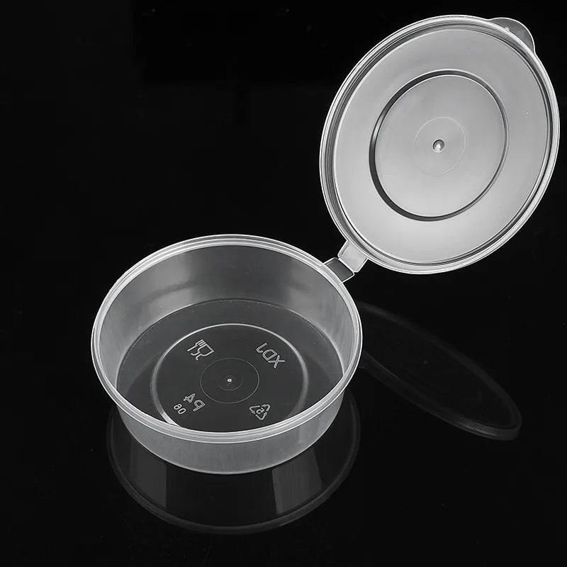 10PC Sealed Boxes with Lids Sauce/ Spice Storage - Disposable & Transparent