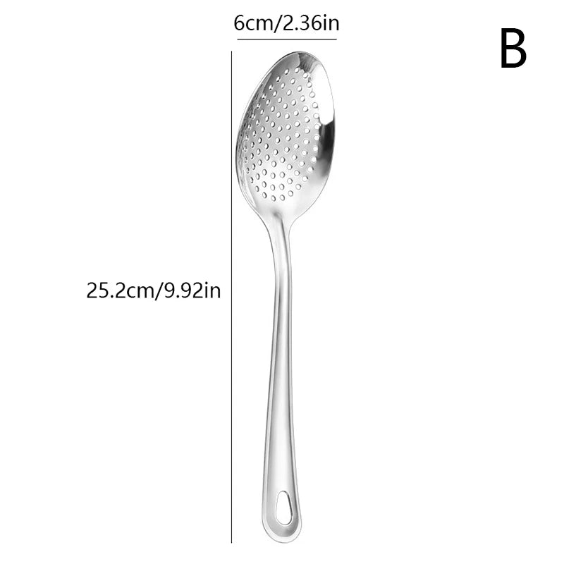 Stainless Steel Strainer Spoon Kitchen Colander Spoon Spoon Filter Strainer Food Scoop Perforated Skimmer Colander