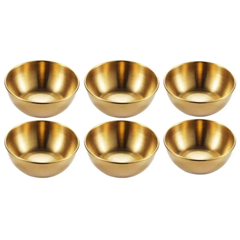2/4/6pcs Stainless Steel Small Sauce Dishes Seasoning Serving Tray Spice Plates Set Soy Sauce Dish Specialty Tableware