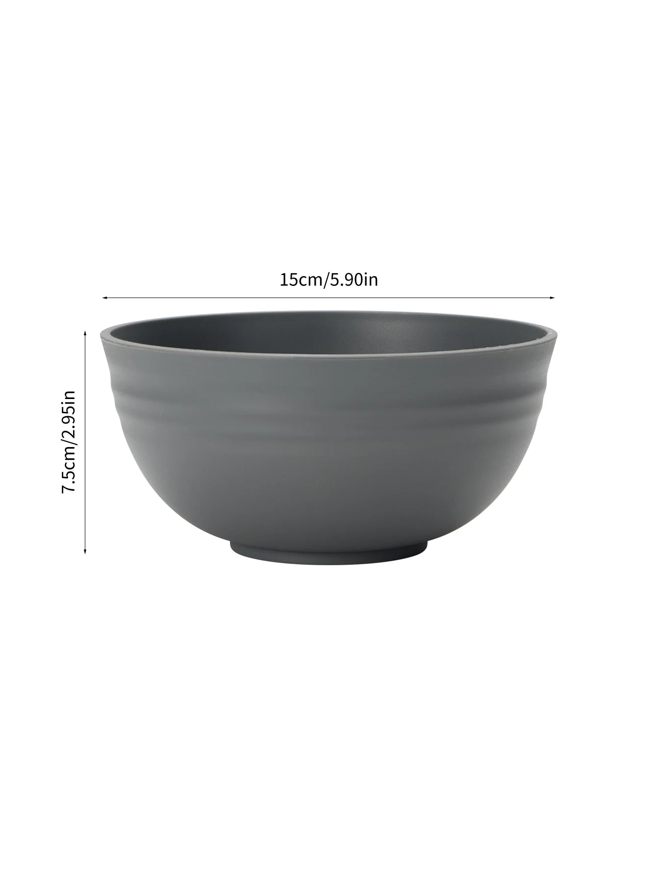 4/6/8pcs Grey serving bowl Reusable plastic cutlery for dessert snacks Portable Portable camping picnic serving bowls