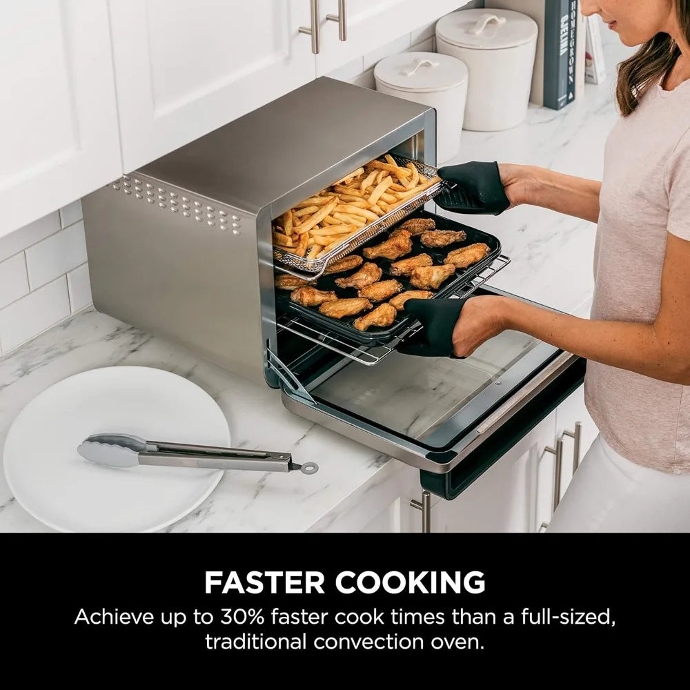 DT201 Foodi 10-in-1 XL Pro Air Fry Digital Countertop Convection Toaster Oven with Dehydrate and Reheat, 1800 Watts
