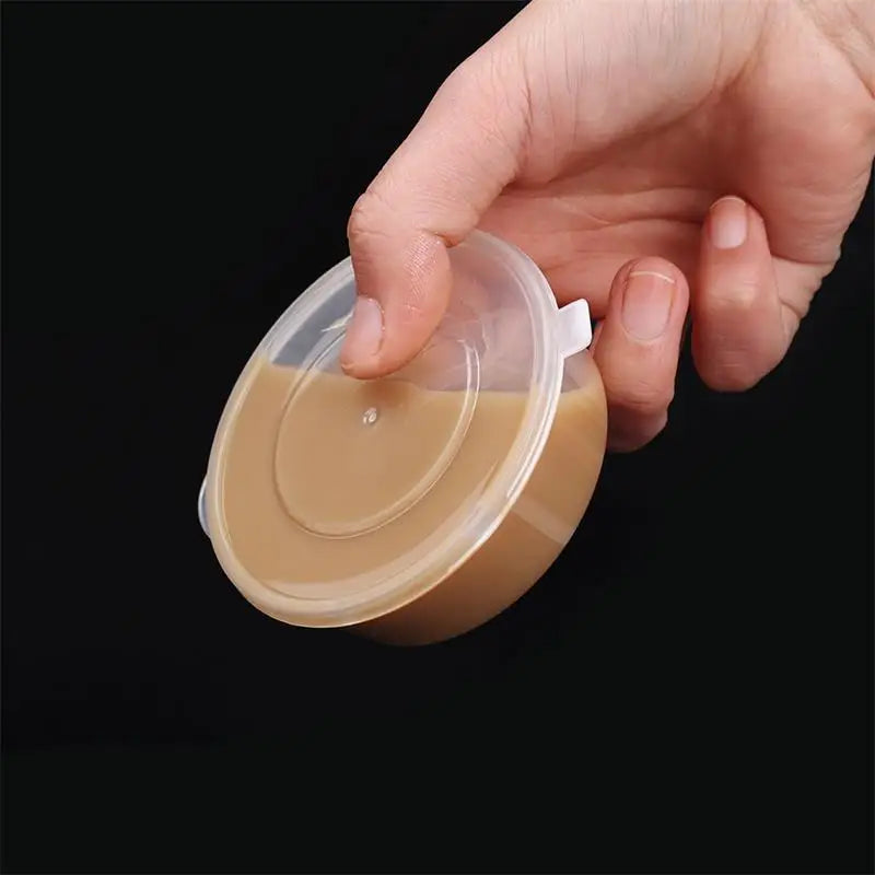 10PC Sealed Boxes with Lids Sauce/ Spice Storage - Disposable & Transparent