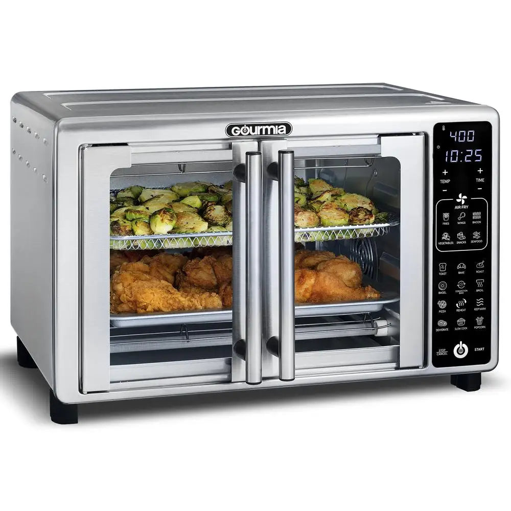 6-Slice Digital Air Fryer Toaster Oven with 19 One-Touch Presets Stainless Steel Advanced Technology Perfectly Crisped Creations