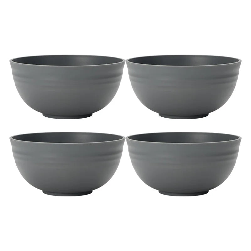 4/6/8pcs Grey serving bowl Reusable plastic cutlery for dessert snacks Portable Portable camping picnic serving bowls