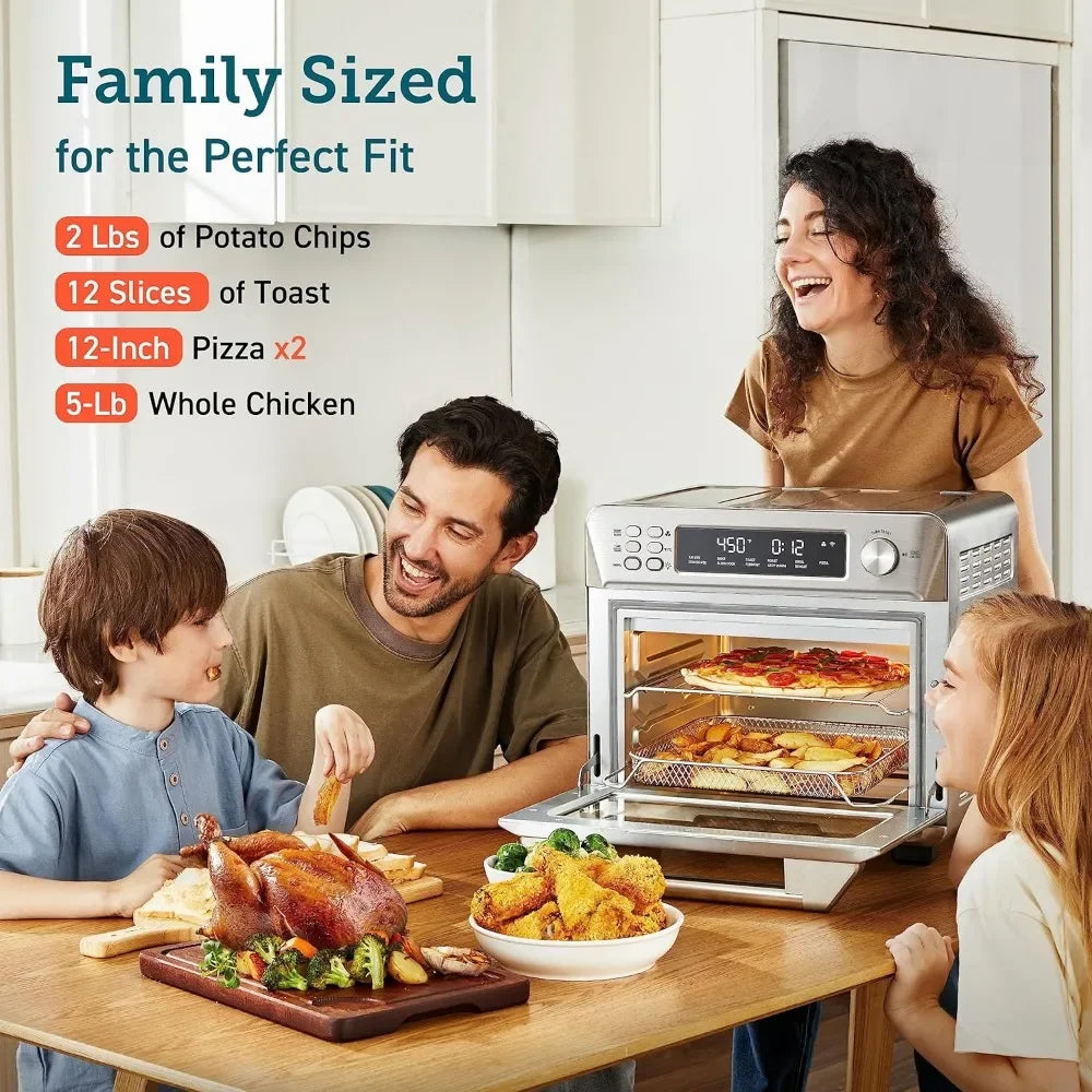 COSORI Toaster Oven Air Fryer Combo, 12-in-1, 26QT Convection Oven Countertop, Stainless Steel with Toast Bake and Broil