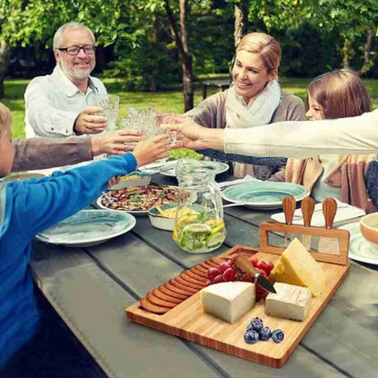 Bamboo Cheese Board Cheese Knife Cheese Slicer Fork Scoop Cut Kitchen Cooking Tools Bamboo Cutting Board Wood Cheeses Boards