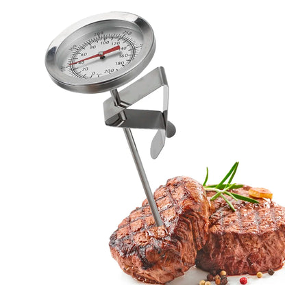 Probe Thermometer Kitchen Tools Cooking Temperature Meter 0~200℃ Milk Coffee Food Meat Gauge Stainless Steel