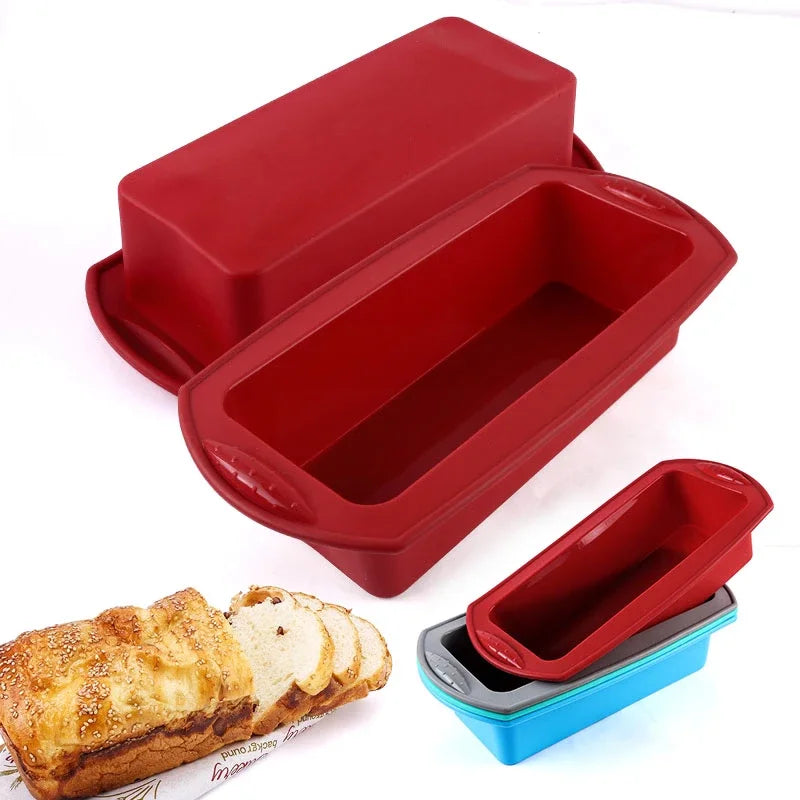 Rectangular Silicone Bread Pan Mold Toast Bread Mold Cake Tray Long Square Cake Mould Bakeware Non-stick Baking Tools