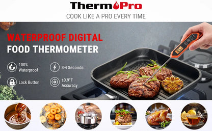 ThermoPro TP15H Backlight Waterproof Meat BBQ Thermometer Digital Instant Reading Cooking Kitchen Thermometer For Oven Milk