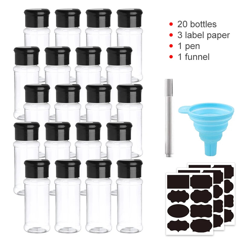 Spice/Seasoning Shaker Bottles | Spice Organizer 10 PC Set