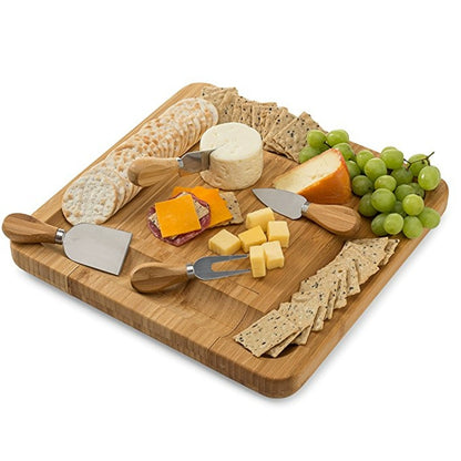 Cheese Plate Suit Western Food/Steak Tableware Creative Bamboo and Wood Cake Plate European Knife and Fork Suit Fruit Tray Bread Board