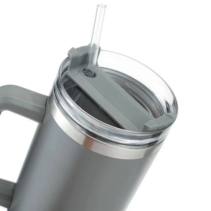 Cross-Border New Arrival 304 Stainless Steel with Straw Large Ice Cup