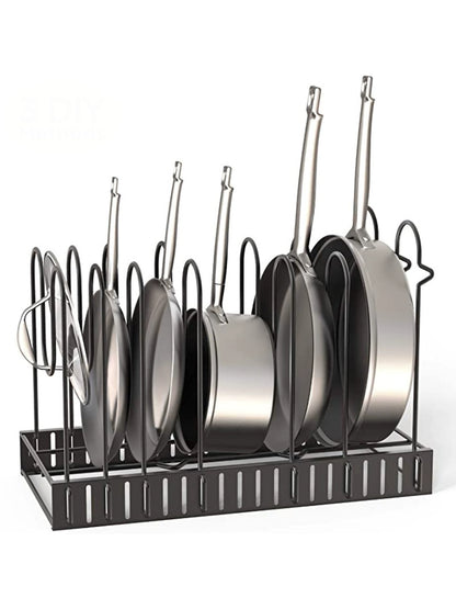 Multi-Layer Extendable Folding Non-Slip Pot Rack Iron Dish