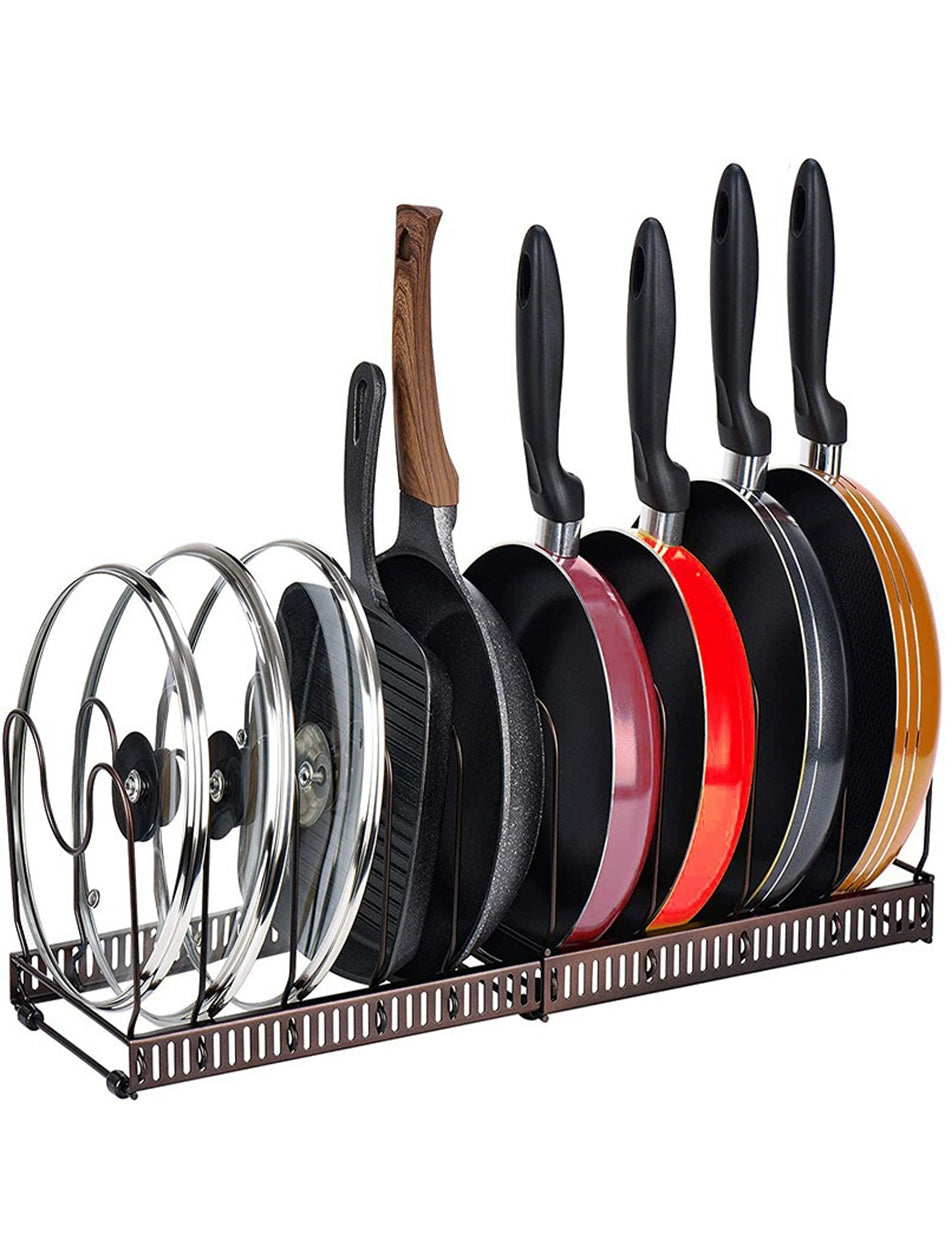 Multi-Layer Extendable Folding Non-Slip Pot Rack Iron Dish