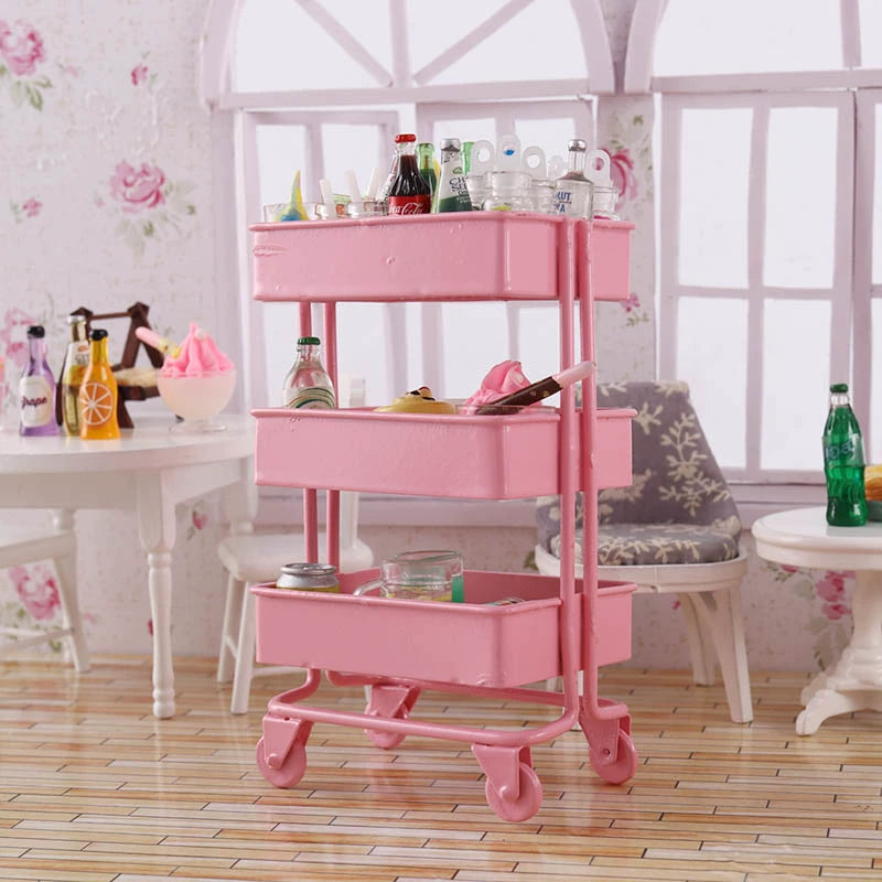 Left-Side Pocket Model Storage Rack Trolley Storage Rack Small Cloth 6 Points BJD Baby House Dollhouse Accessories DIY