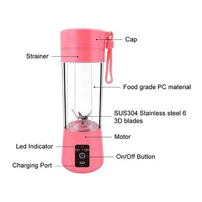 Electric Fruit Juicer Blender Portable Handheld USB Personal Milk Smoothie Maker Mixer Cup For Home Picnic Office