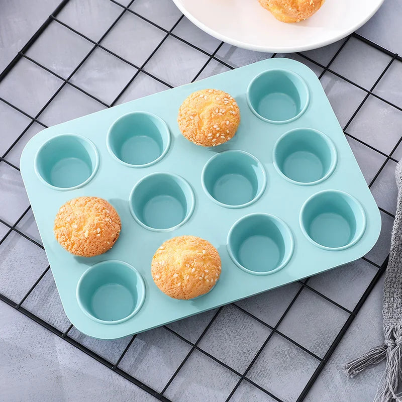 Baking Pans Set Silicone Bakeware Molds for Baking,Bread Donut Pan Cake Kitchen Fluted Tube Pan Cupcake Moulds with free Brush