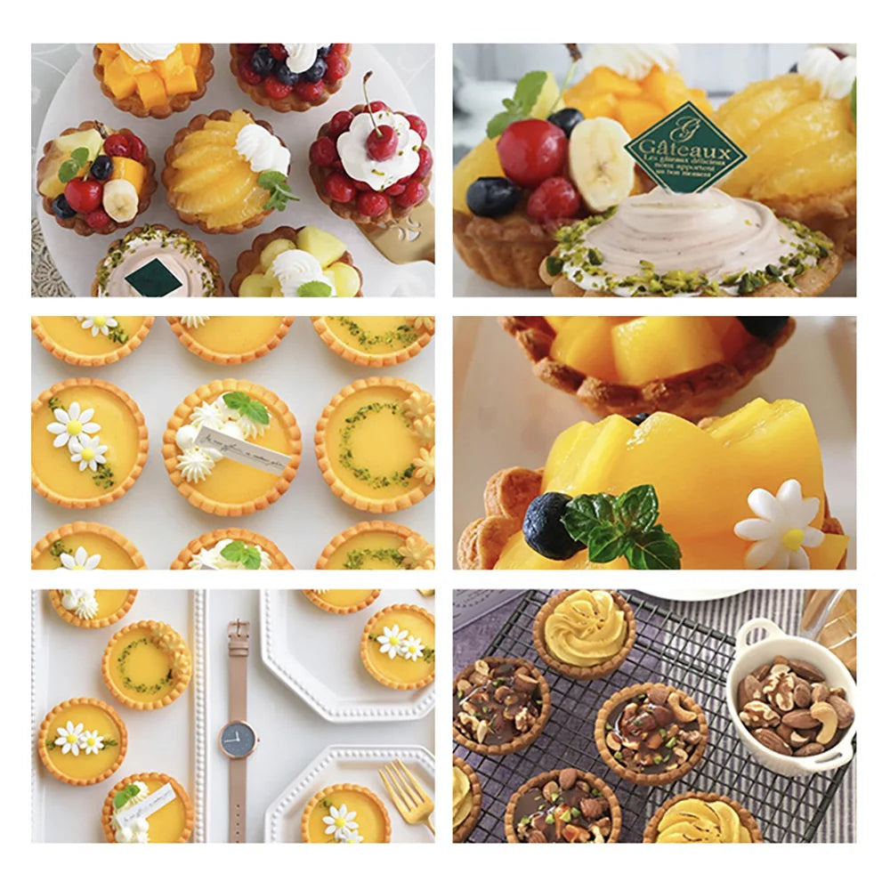 Flower Lace Carbon Steel Bakeware Mold Mini Cupcake Biscuit Mold Pie Cookie Fruit Egg DIY Mould Kitchen Pastry Baking Tool