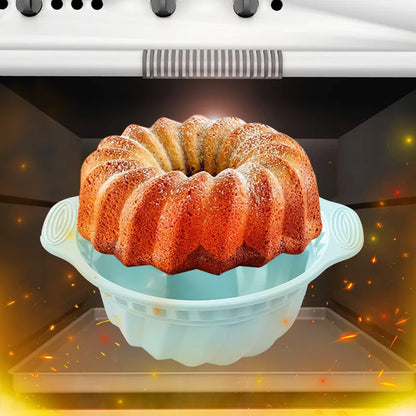 Baking Pans Set Silicone Bakeware Molds for Baking,Bread Donut Pan Cake Kitchen Fluted Tube Pan Cupcake Moulds with free Brush