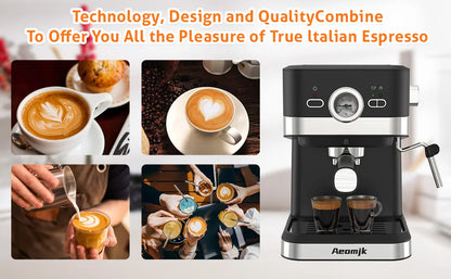 Italian Semi-automatic Coffee Machine Concentrated High Pressure Extraction Milk Foam Coffee Machine