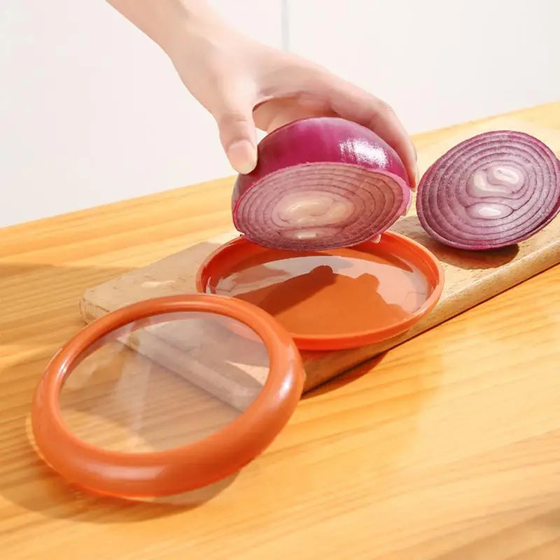 4 Pieces Storage Set Fresh-keeping Boxes for Avocado Onion Tomato and Lemon Reusable Vegetable Storage Container for kitchen