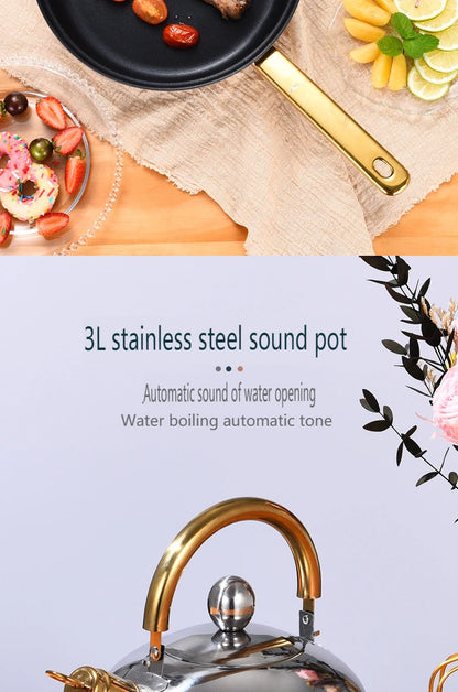 12 Pieces Of Stainless Steel Cookware Set 6 Kinds Of Kitchen Pot Combination Frying Pan Soup Pot Milk Pot Kettle Set Pot Gift