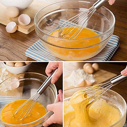 Semi-automatic Egg Beater 304 Stainless Steel Egg Whisk Manual Hand Mixer Self Turning Egg Stirrer Kitchen Accessories Egg Tools