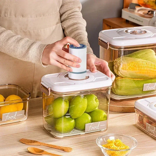 Vacuum Food Storage Box Fresh-Keeping Canister Sealed Storage Container Large Capacity Food Dispenser  Kitchen Storage Box