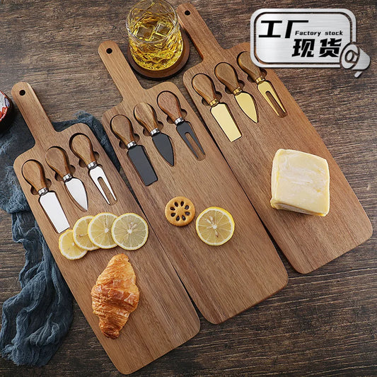 Acacia Cheese Board Set Cheese Knife Cheese Board Wooden Cutting Board Steak BoardKnife