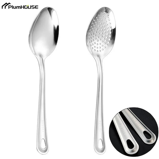 Stainless Steel Strainer Spoon Kitchen Colander Spoon Spoon Filter Strainer Food Scoop Perforated Skimmer Colander