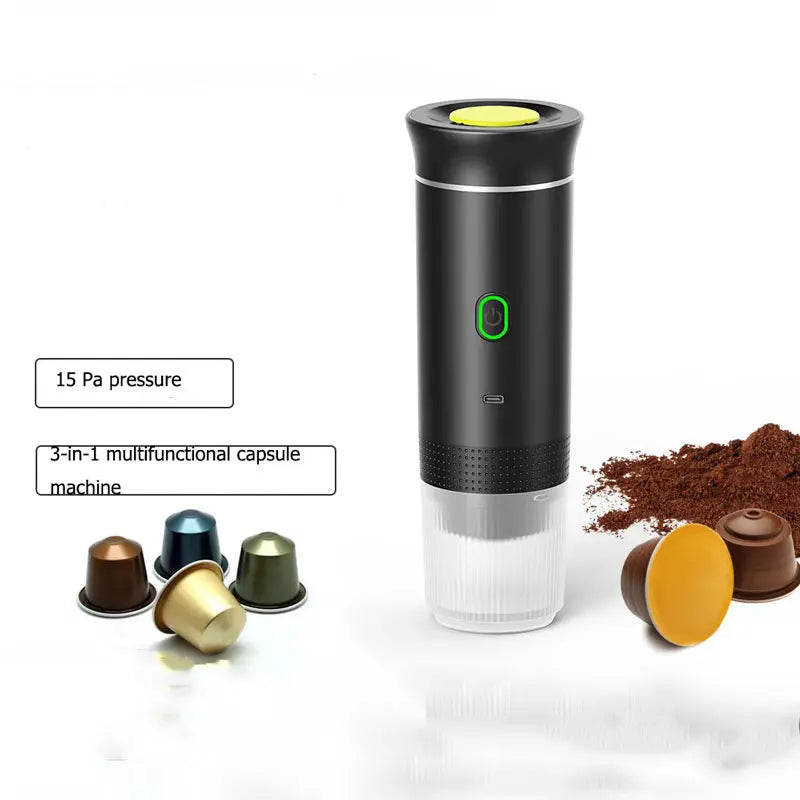 Portable Capsule Coffee Machine Ltalian Espresso Electric Small Wireless Heat Pump Pressure Household Coffee Machine