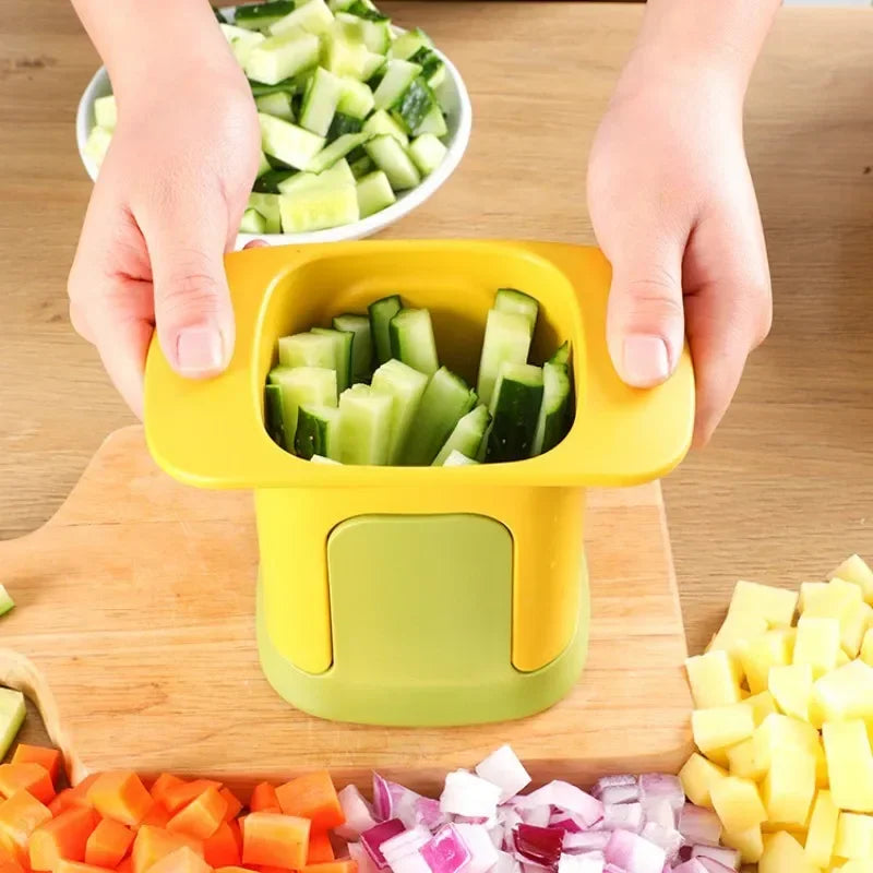 Multifunctional Cucumber Potato Slicer Hand Pressure Onion Dicer Kitchen Tool Vegetable Chopper French Fries Cutter Household