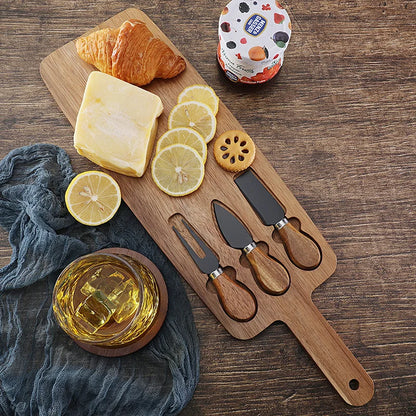 Acacia Cheese Board Set Cheese Knife Cheese Board Wooden Cutting Board Steak BoardKnife