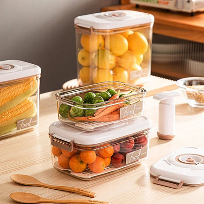 Vacuum Food Storage Box Fresh-Keeping Canister Sealed Storage Container Large Capacity Food Dispenser  Kitchen Storage Box