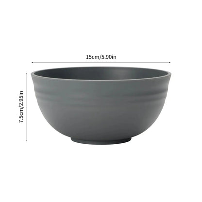 4/6/8pcs Grey serving bowl Reusable plastic cutlery for dessert snacks Portable Portable camping picnic serving bowls