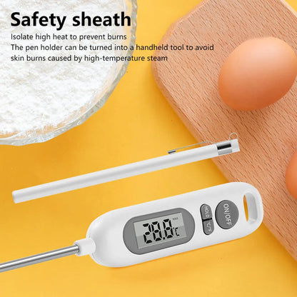 YZ6011 Digital Kitchen Food Thermometer 304Stainless Steel Probe Milk Oil Liquid Oven Temperaure Tool Meat BBQ Temperature Gauge